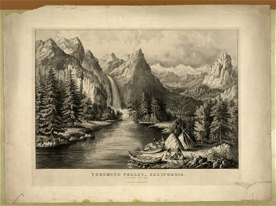 Yosemite Valley-California- The Bridal Veil Fall - F.F. Palmer del. ; Currier & Ives Lith., N.Y. LCCN95514555