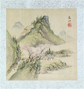Yoshizawa Setsuan - Leaf from Album Depicting Birds, Flowers, Landscapes, and Flower Pots - Walters 351742A