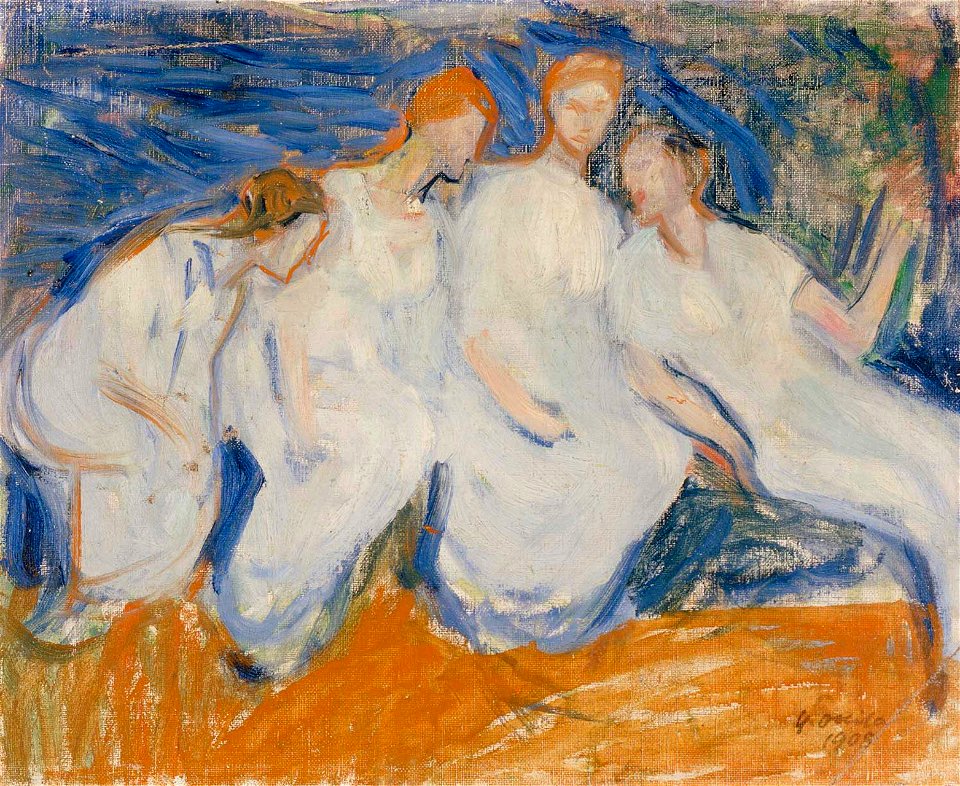 Yrjö Ollila - Four Women - A-1998-180 - Finnish National Gallery