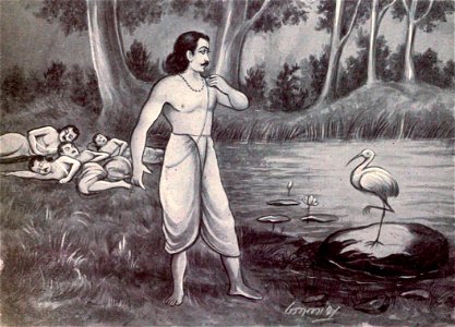 Yudhistira and Yaksha