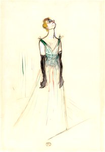 Yvette Guilbert by Henri de Toulouse-Lautrec (1893)