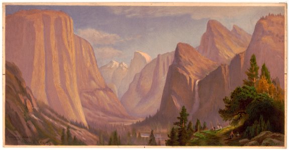 Yosemite Valley looking east from the Mariposa Trail - Prang's chromo. after John R. Key 73. LCCN94508688
