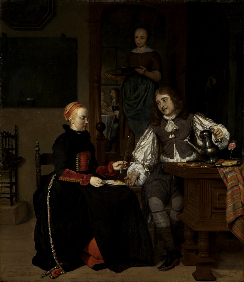 Young Couple at Breakfast - Gabriël Metsu - Google Cultural Institute