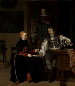 Young Couple at Breakfast - Gabriël Metsu - Google Cultural Institute