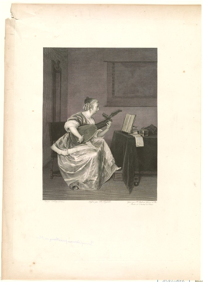 Young woman practising on mandoline LCCN2003679927