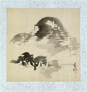 Yoshizawa Setsuan - Leaf from Album Depicting Birds, Flowers, Landscapes, and Flower Pots - Walters 3517412A