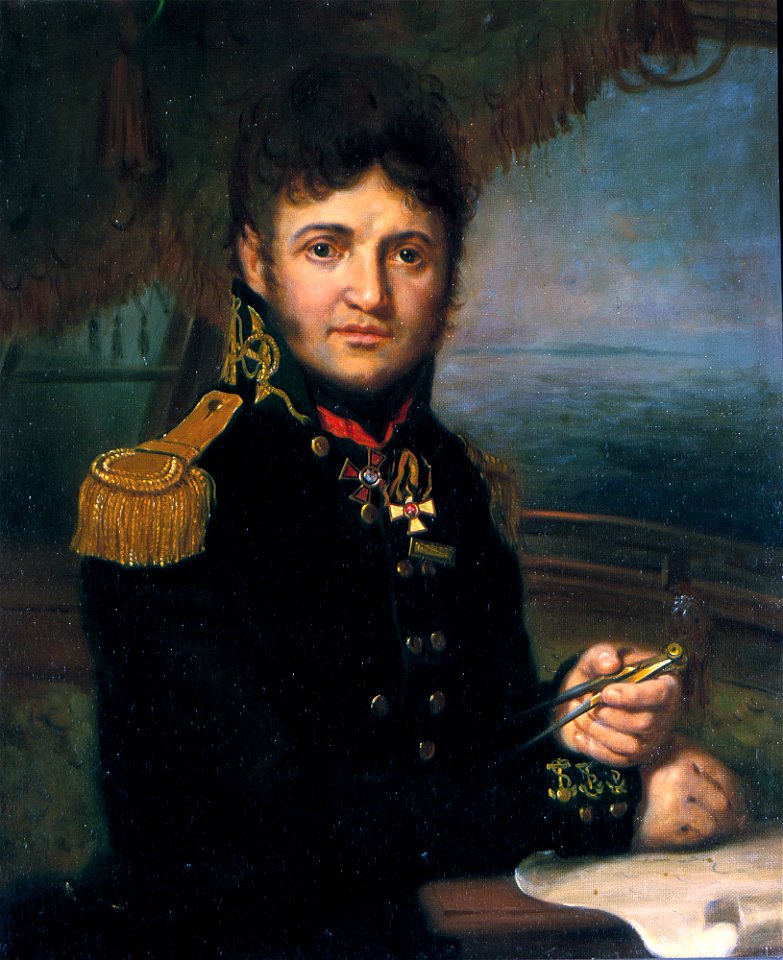 Yuriy Lisyansky portrait by Vladimir Borovikovsky
