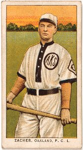 Zacher, Oakland Team, baseball card portrait LCCN2007685573