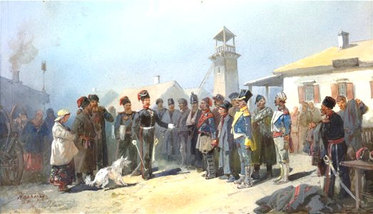 Zachisleniy w kazaki plennych polykov armii Napoleona 1813