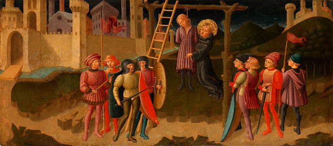 Zanobi di Jacopo Machiavelli - De heilige Nicolaas van Tolentino redt een gehangene