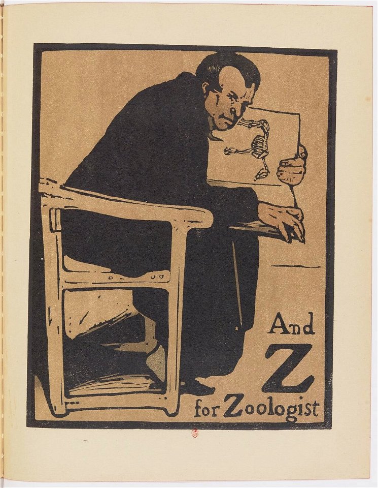 Z for Zoologist - An Alphabet by William Nicholson (1899)