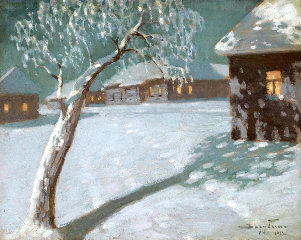 Виктор И. Зарубин - Деревня зимой (1912)