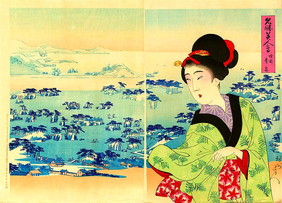 Yōshū Chikanobu Matsushima in Rikuzen Province