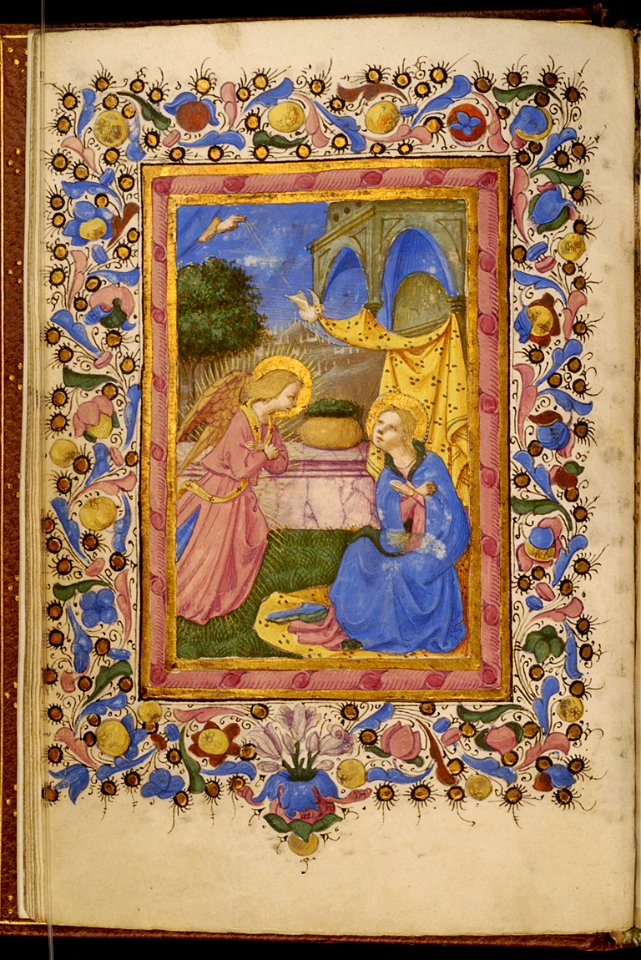 Zanobi di Benedetto Strozzi - Leaf from Adimari Book of Hours - Walters W76714V - Open Reverse