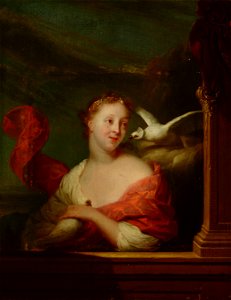 Young Woman with Pigeons by Godfried Schalcken Mauritshuis 162