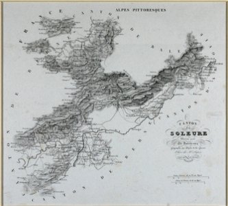 Zentralbibliothek Solothurn - Canton DE SOLEURE Dressé par Th Duvotenay Géographe au Dépot de la Guerre Elève de Mr Lapie - aa0067