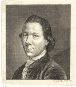 Zelfportret van prentmaker Johan Christoffel Schultsz (RP-P-1940-1362)