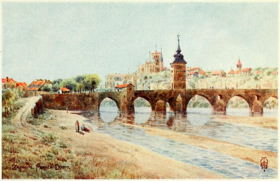Zamora from the banks of the Duero