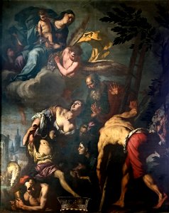 Scuola Grande dei Carmini (Venice) - Sala capitolare - Il miracolo del pozzo di Antonio Zanchi