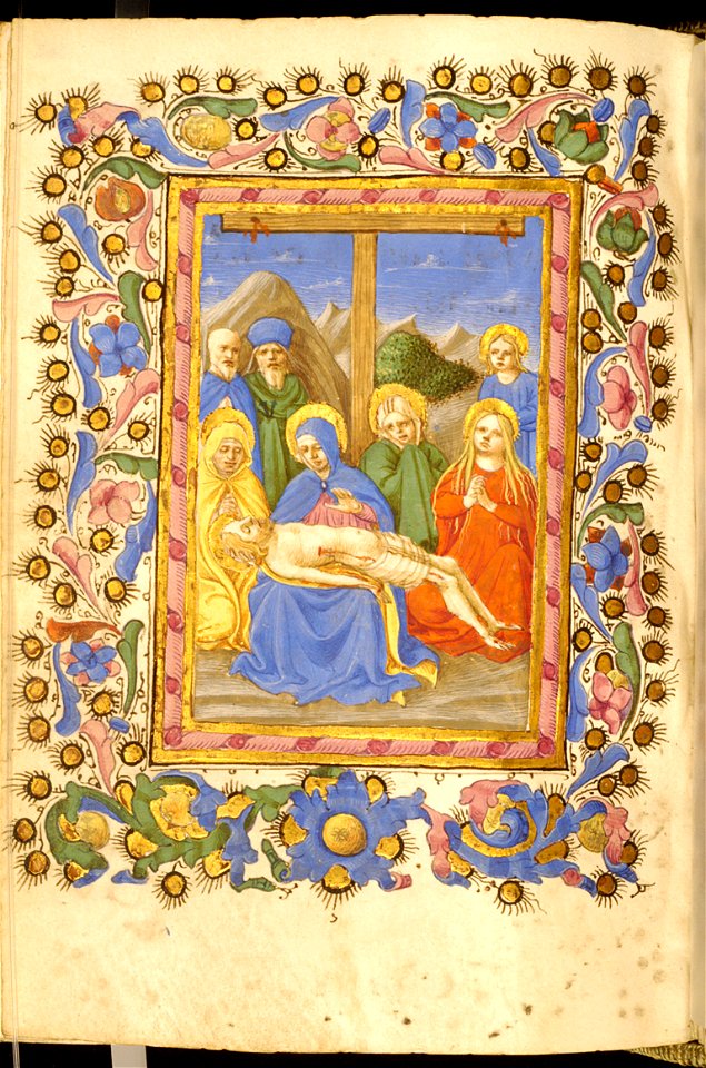 Zanobi di Benedetto Strozzi - Leaf from Adimari Book of Hours - Walters W767162V - Open Reverse