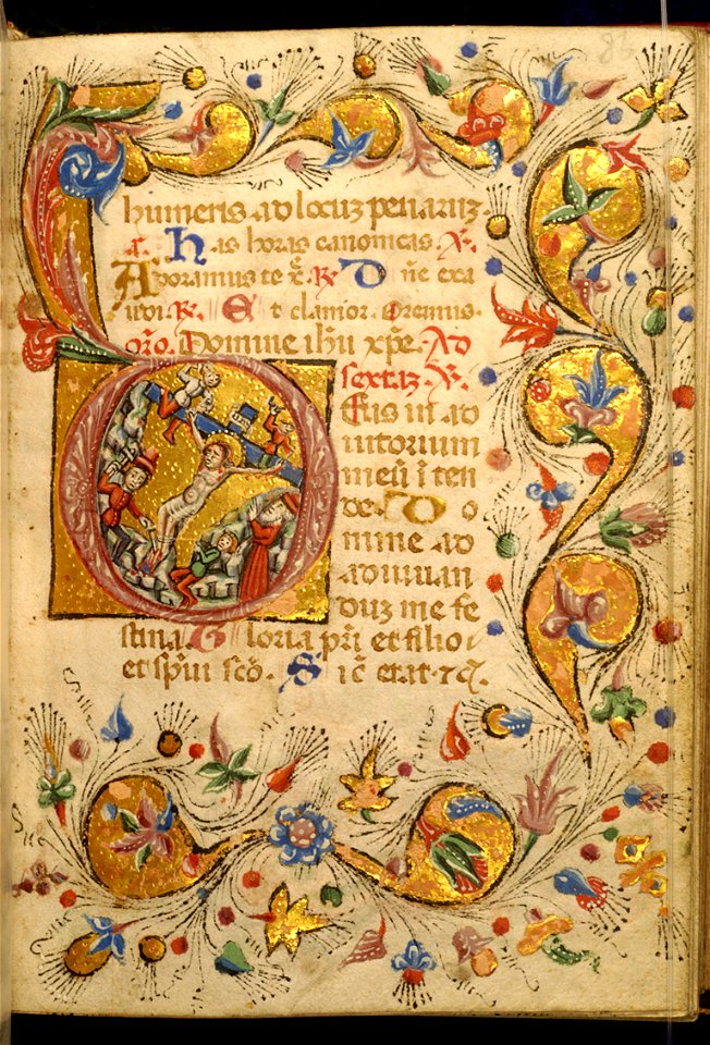 Zanino di Pietro - Initial D with Christ Nailed to the Cross - Walters W32286R - Open Obverse