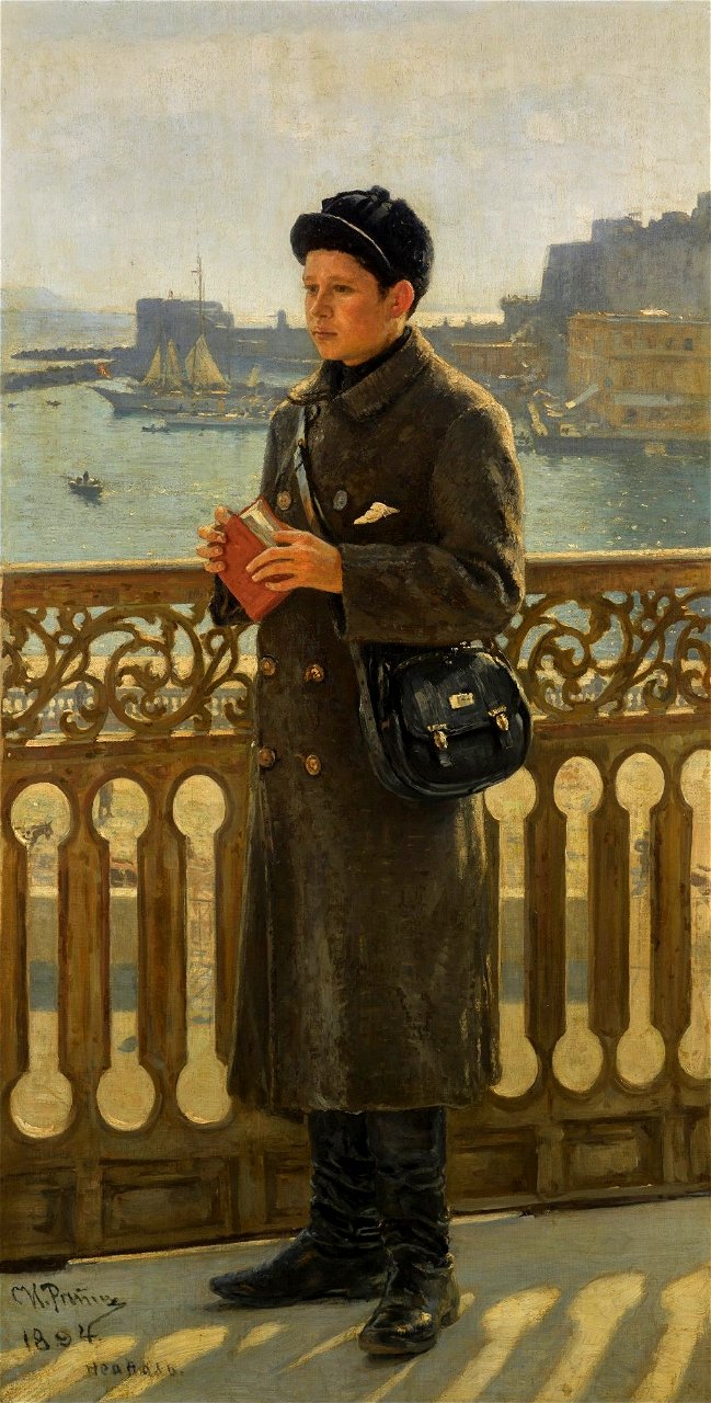 Yuri Repin by the Bay of Naples by Ilya Repin, 1894