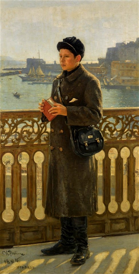Yuri Repin by the Bay of Naples by Ilya Repin, 1894