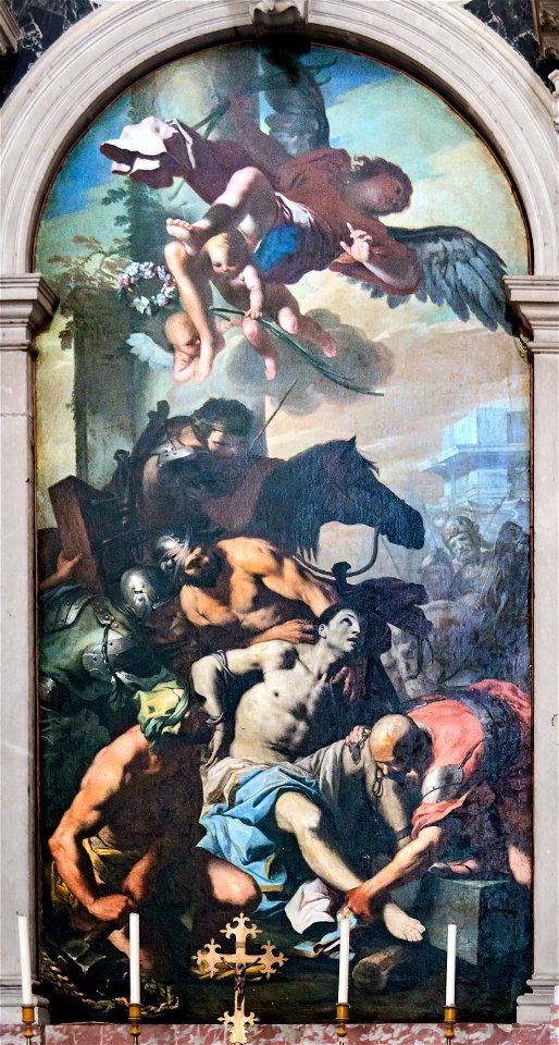 Santa Giustina (Padua) - Chapel of St. Daniel of Padua - Martyrdom of Saint Daniel by Antonio Zanchi
