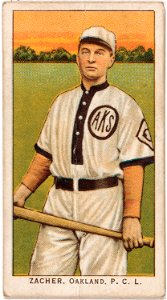 Zacher, Oakland Team, baseball card portrait LCCN2007685573