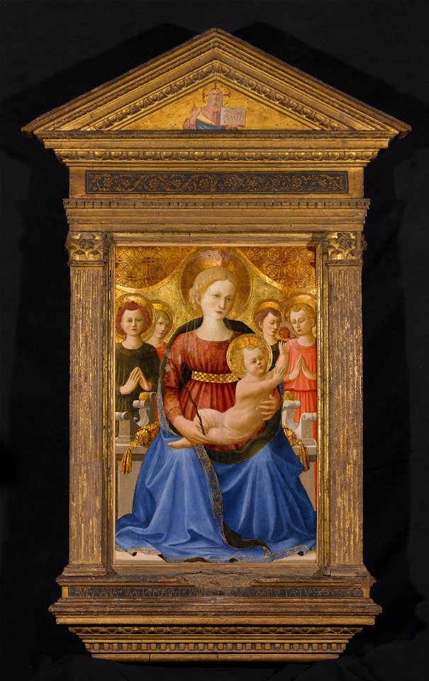 Zanobi Strozzi - Virgin and Child with Four Angels and the Redeemer - Google Art Project