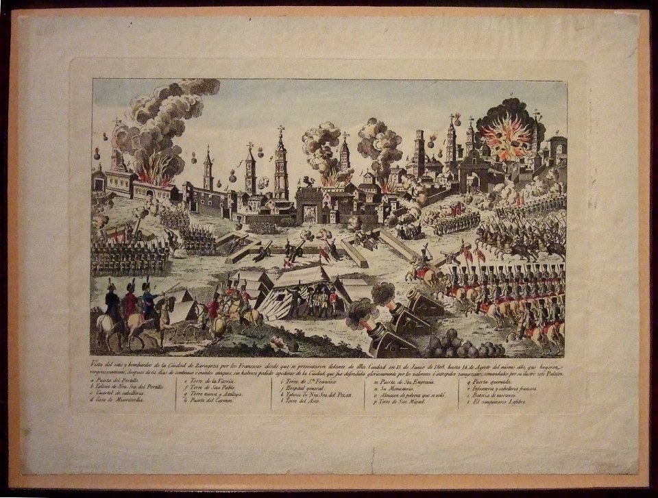 Zaragoza - Bombardeo primer Sitio
