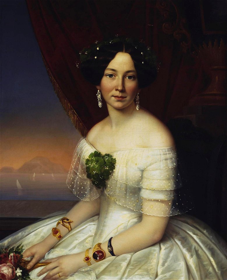 Yulia Vas.Telyakovskaya by G.Yakovlev (1848, Hermitage)