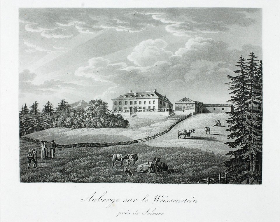 Zentralbibliothek Solothurn - Auberge sur le Weissenstein prés de Soleure - a0270