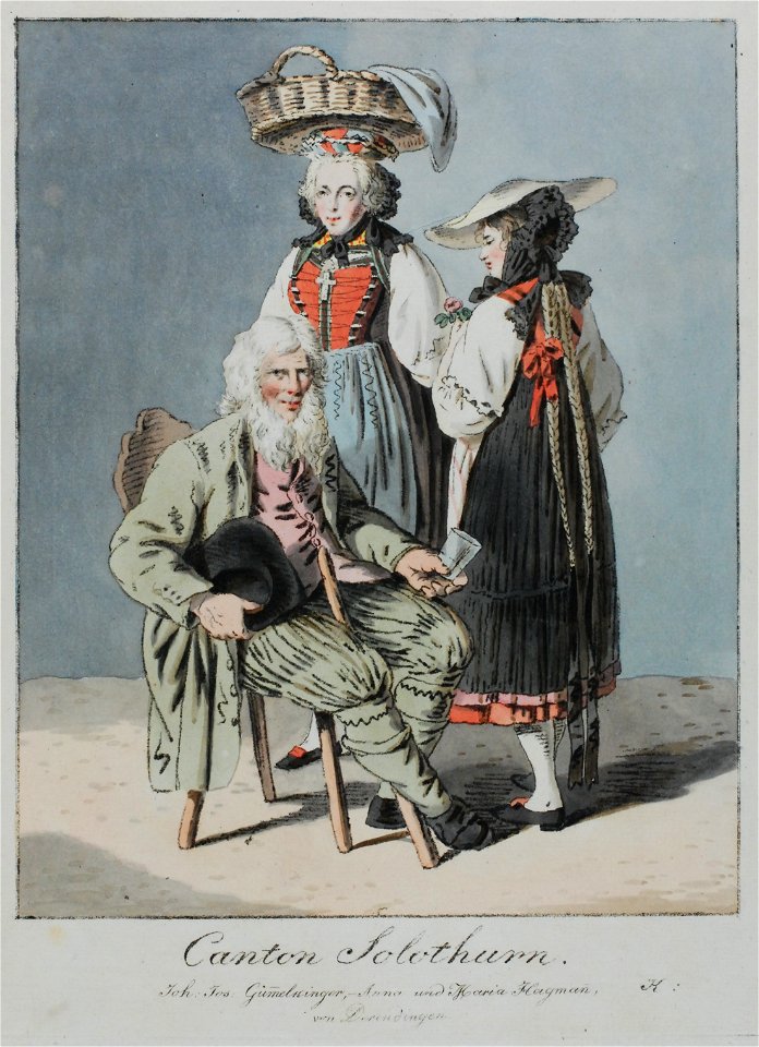 Zentralbibliothek Solothurn - Canton Solothurn Joh Jos Gummelkinger Anna und Maria Hagmann von Derendingen - aa0117