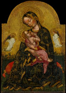 Zanino di Pietro The Madonna of Humility Flanked by two Angels