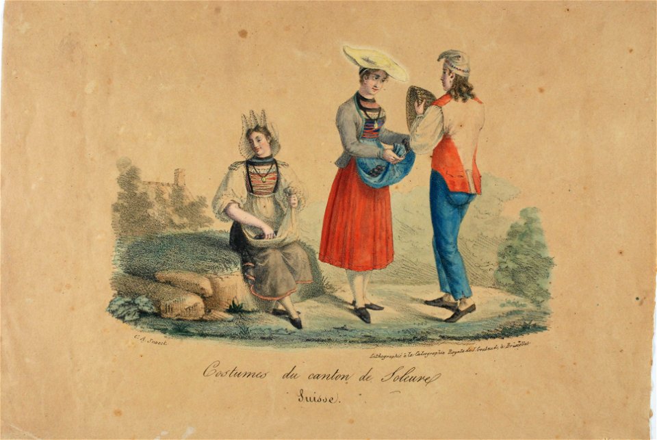Zentralbibliothek Solothurn - Costumes du canton de Soleure Suisse - a0534