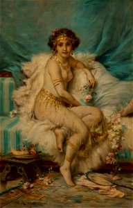 Odalisque by Hans Zatzka, oil on canvas