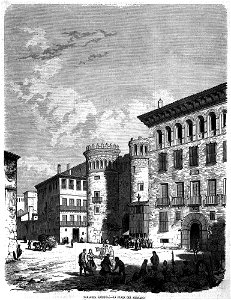 Zaragoza antigua, plaza del Mercado, en El Museo Universal