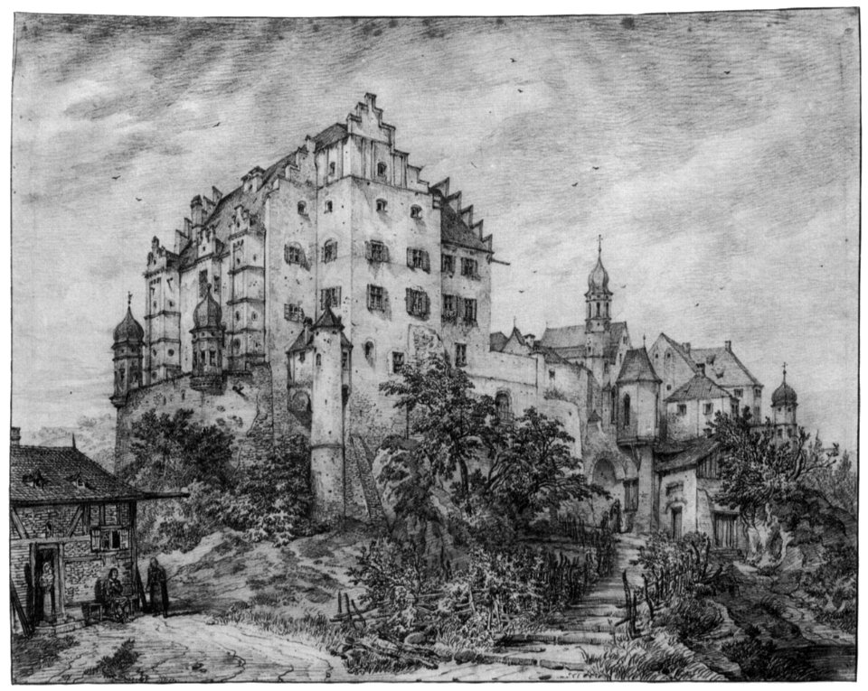 Zeichnung - Schloss Sandersdorf - Domenico Quaglio - um 1815