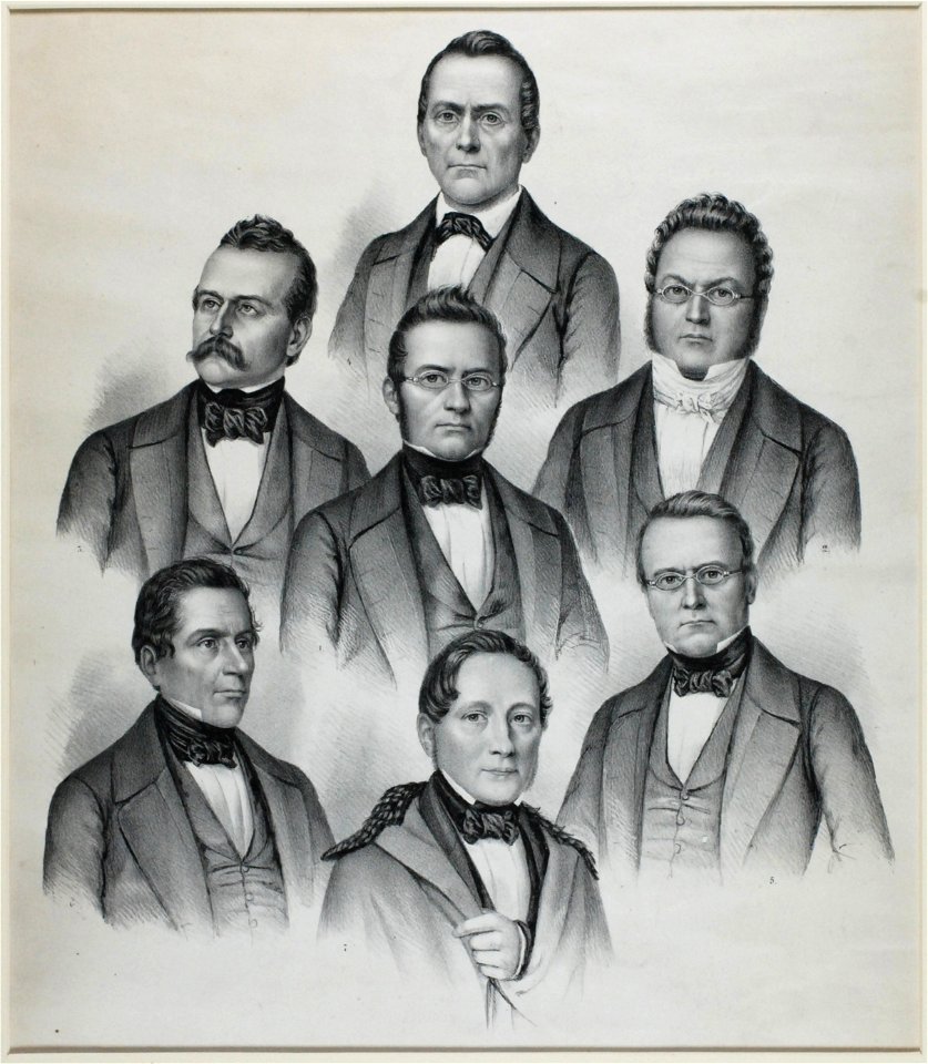 Zentralbibliothek Solothurn - CONSEIL FÉDÉRAL SUISSE - Furrer, Druey, Ochsenbein, Munzinger, Naeff, Franscini, Frey-Hérosé - aa0262
