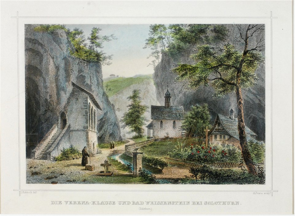 Zentralbibliothek Solothurn - DIE VERENAKLAUSE UND BAD WEISSENSTEIN BEI SOLOTHURN Solothurn LErmitage de Ste Vérène The Hermitage of St Verena - a0753