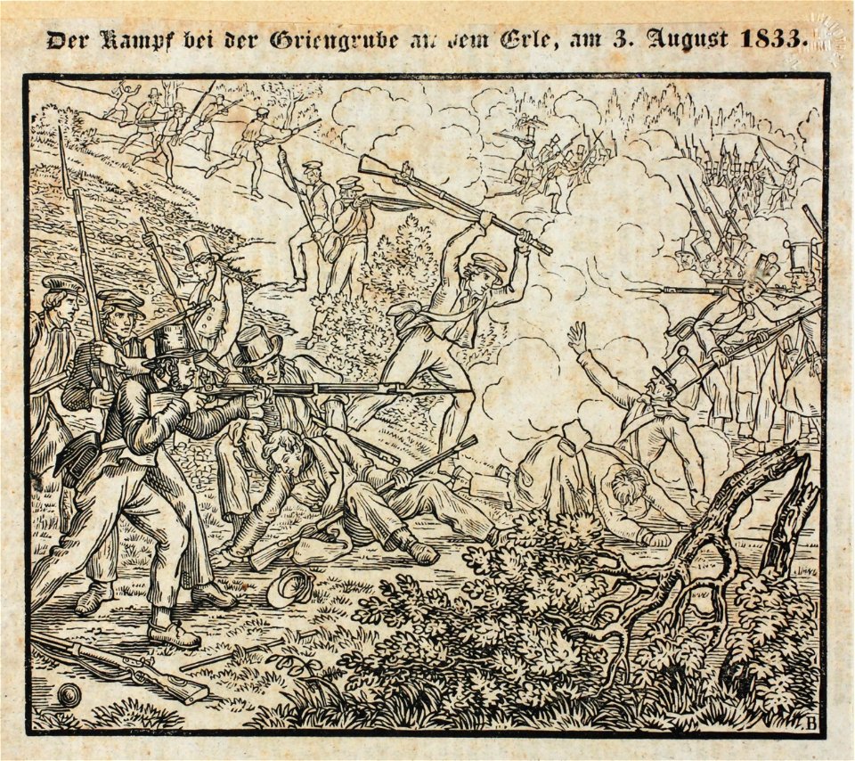 Zentralbibliothek Solothurn - Der Kampf bei der Griengrube an dem Erle am 3 August 1833 - a0578