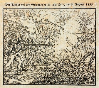 Zentralbibliothek Solothurn - Der Kampf bei der Griengrube an dem Erle am 3 August 1833 - a0578