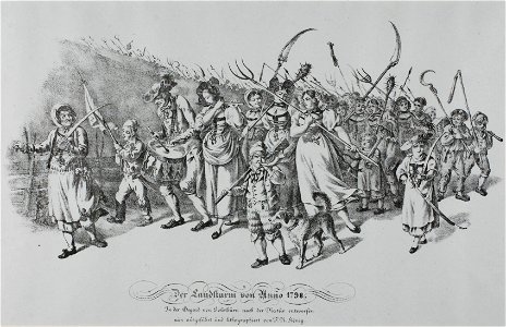 Zentralbibliothek Solothurn - Der Landsturm von Anno 1798 In der Gegend von Solothurn nach der Natur entworfen nun ausgeführt und lithographiert von F N König - aa0228
