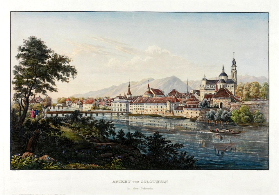 Zentralbibliothek Solothurn - ANSICHT von SOLOTHURN in der Schweiz - aa0289