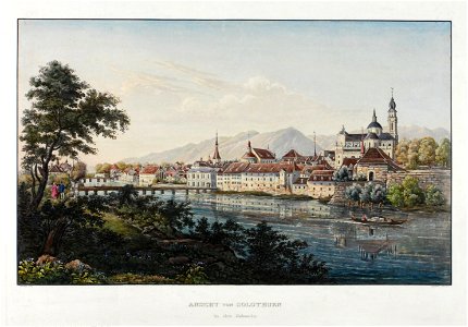 Zentralbibliothek Solothurn - ANSICHT von SOLOTHURN in der Schweiz - aa0289