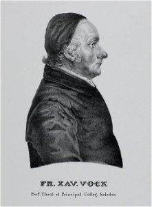 Zentralbibliothek Solothurn - FR XAV VOCK Prof Theol et Principal Colleg Solodor Geboren zu Sarmenstorf Cant Aargau den 4ten April 1752 Gestorben den 28ten Christmonat 1828 - aa0286