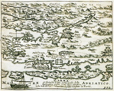 Zarra et Contado citta principale della Dalmatia posta sul mare Adriatico locho delli Illni Sri Venetiani al ponte moles - Sandrart Jacob Von - 1686