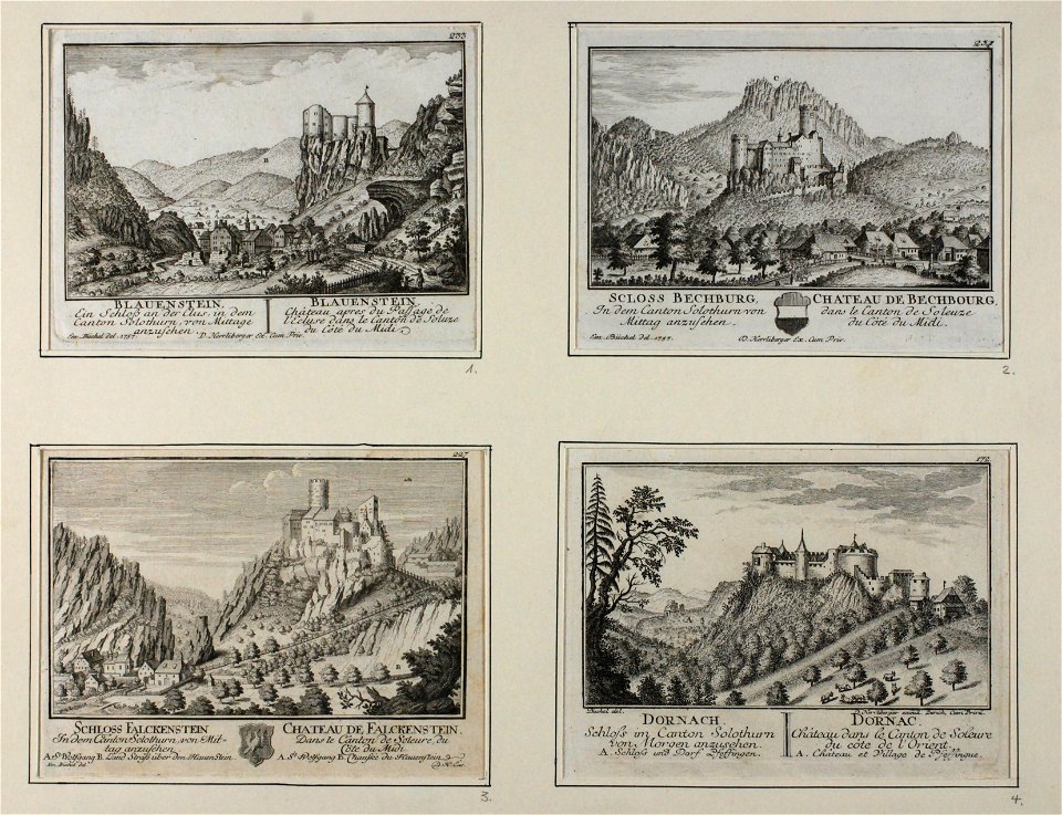 Zentralbibliothek Solothurn - Blauenstein, Schloss Bechburg, Schloss Falckenstein, Dornach - aa0571