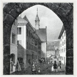 Zentralbibliothek Solothurn - Blick durch das Berntor - a0045